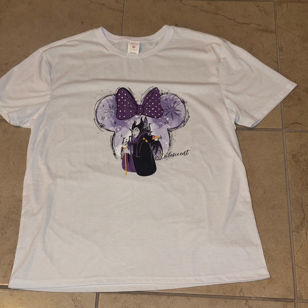 Maleficent T-Shirt - White and Purple Design